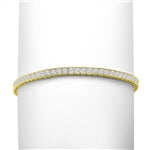 Tennis Bracelet with Diamond Essence White Princess Cut Stones