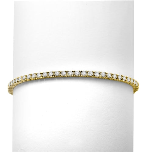 3.10ct Classic tennis bracelet in Solid Yellow Gold