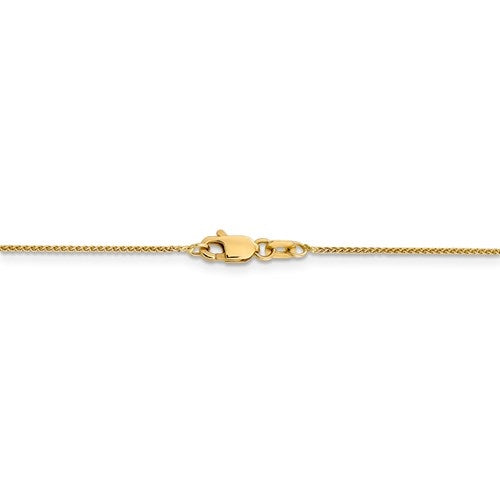 14k solid yellow gold 0.80mm Wheat Chain