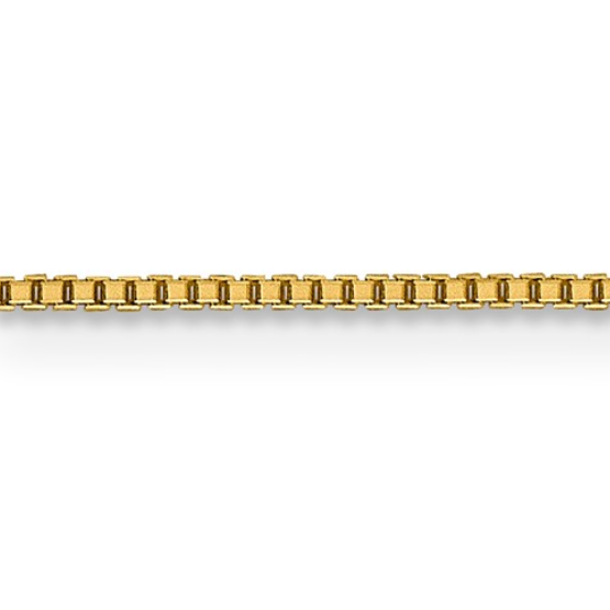 14K solid yellow gold 1.0 mm Sparkle Octagonal Box chain