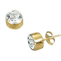 Diamond Essence 0.5 carat each, Diamond Essence stone set in 14K Solid Gold tubular bezel setting. 1.0 ct.t.w.. Choice of 2 and 4 ct.t.w. available.