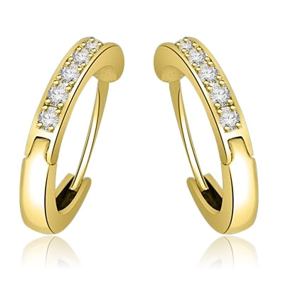 Hoop Earrings set in 14K Solid Gold