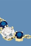 Diamond Essence and sapphire Essence together make a special gift. 1.75 cts.t.w. 14K Solid Gold.
