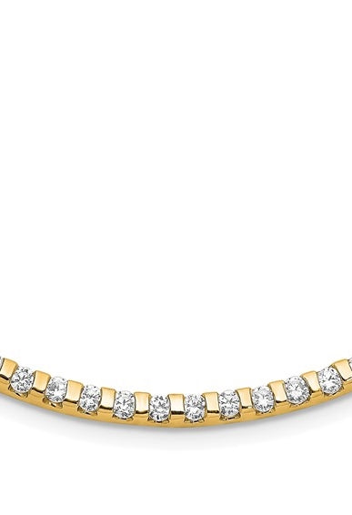 Lab-grown diamond 14k yellow gold 18" necklace by diamond essence