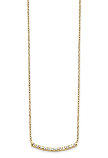 Lab-grown diamond 14k yellow gold 18" necklace by diamond essence