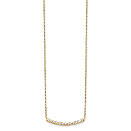 Lab-grown diamond 14k yellow gold 18" necklace by diamond essence