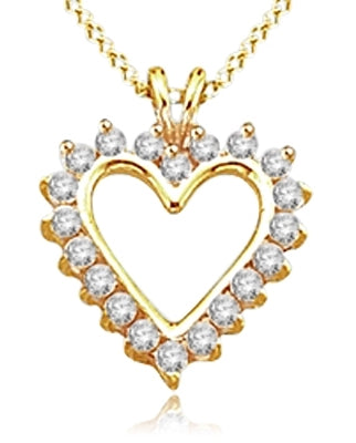 Diamond Essence Heart Pendants 0.5 cts. t.w., in 14K Gold