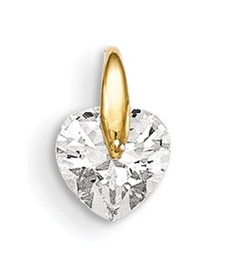 Diamond Essence 1.0 carat Heart set in 14K Solid Yellow Gold tension setting.