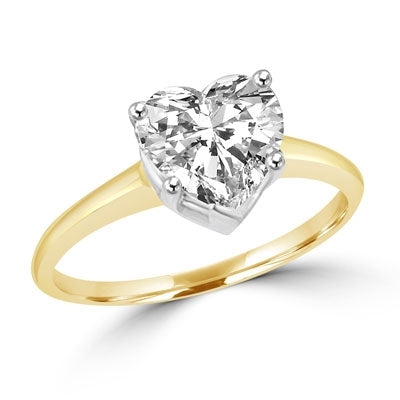 ring with classic heart shape stone