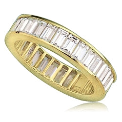 Ring channel set baguettes eternity band