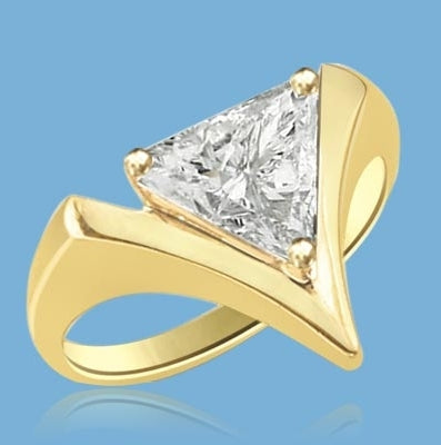 2.0 Dia. Carats Trilliant Cut Diamond in yellow gold
