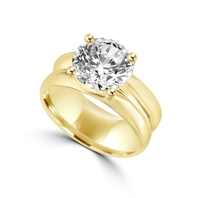 wide band solitaire ring.