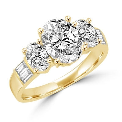 ring with marquise center surrounded by baguettes