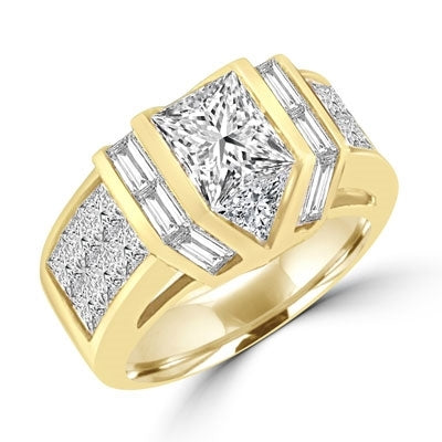Ring octrillion stone,baguettes,princess-cut stones
