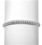 14k solid white gold diamond essence bracelet