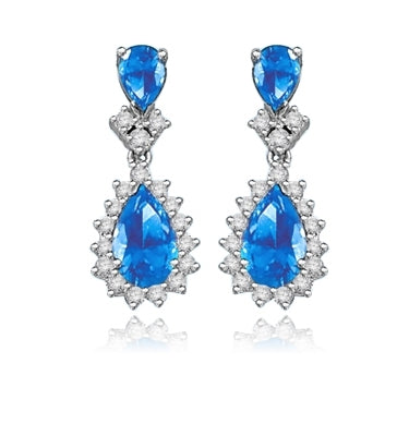 7ct Sapphire essence earrings in silver