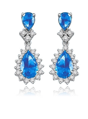 7ct Sapphire essence earrings in silver