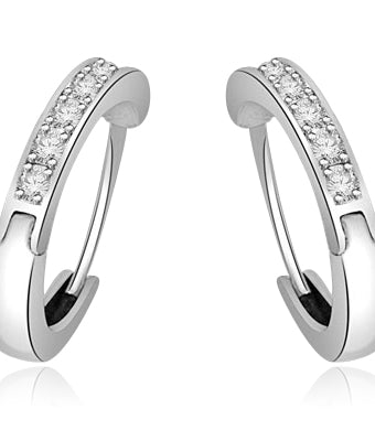 Hoop Earrings set in Sterling Silver