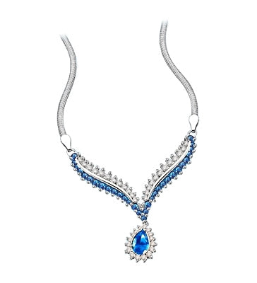 4.5 ct. Ruby Essence stones necklace in Platinum Plated Sterling Silver