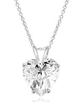 Heart-cut Diamond pendant Sterling Silver
