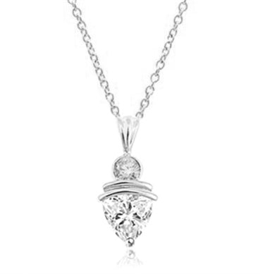 2.5 ct Saphhire round and trilliant stone pendant