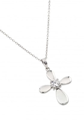 Diamond Essence Cross Pendant With Round Brilliant Stone Set In Four Prong Setting, 0.50 Ct.T.W. In Platunum Plated Sterling Silver.
​Approx Size Of Pendant Is 27.50mm Length And 19.50mm Width.