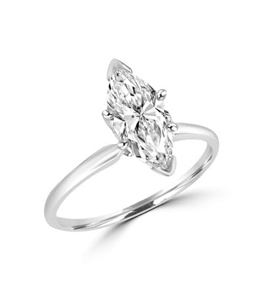 marquise shape stone in platinum plated sterling silver ring