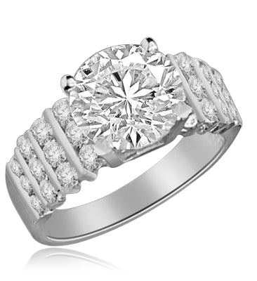 ring-3ct round stone,round jewels in silver