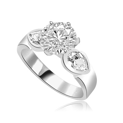 2 cts Blithe and bright ring in Sterling Silver
