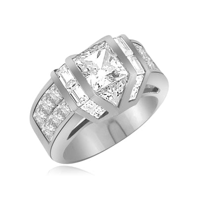 Ringoctrillion stone,baguettes,princess-cut stone