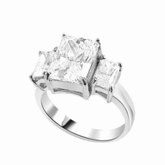 radiant emerald-cut diamond magnified in silver