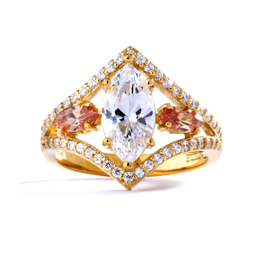 Diamond Essence Marquise designer Ring