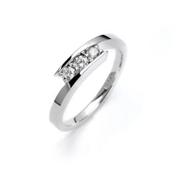 Triple Century...This delicate beauty is crafted with 3 Sparkling Round Brilliants encompassed to glitter together. Appx. 0.70 Cts.