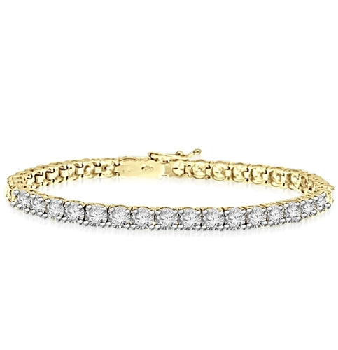 0.25 cts 7 Inch tennis bracelet in Gold Vermeil