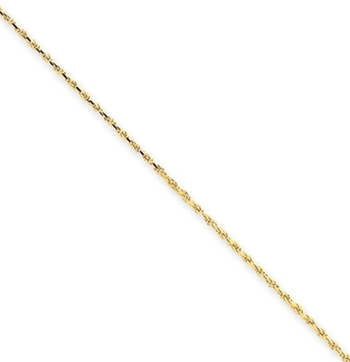 1mm Machine-made Rope Chain set in 14K Gold Vermeil.