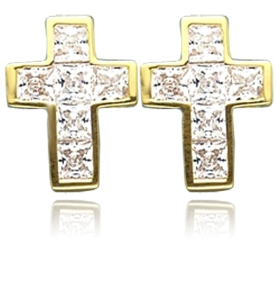 1.65 princess cut Diamond earrings in Solid Gold