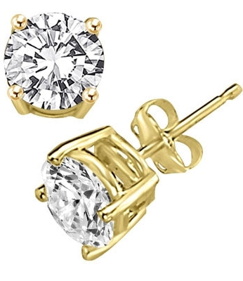 3ct Diamond studs earring with in Gold Vermeil