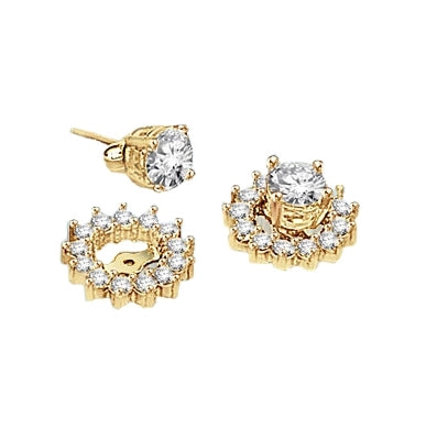 Gold vermeil diamond essence earring jackets