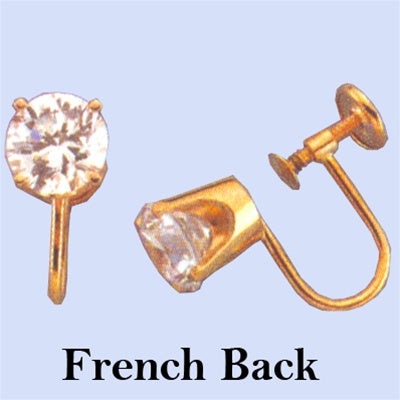 french backs for non pierced ears