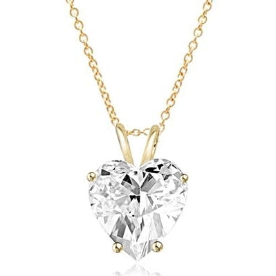 1 ct heart-cut Diamond stone in Gold Vermeil