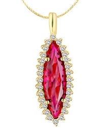 4ct ruby stone pendant in 14k Gold Vermeil