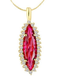 4ct ruby stone pendant in 14k Gold Vermeil
