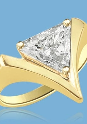 2.0 Dia. Carats Trilliant Cut Diamond in vermeil