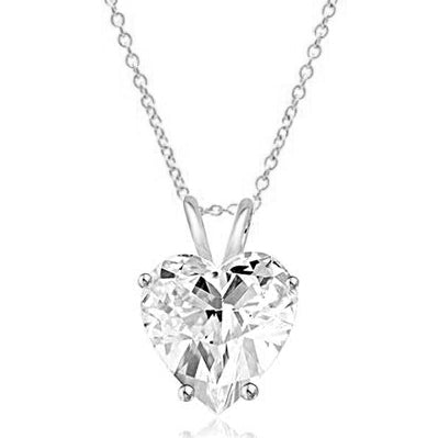 Heart-cut Diamond pendant White Gold