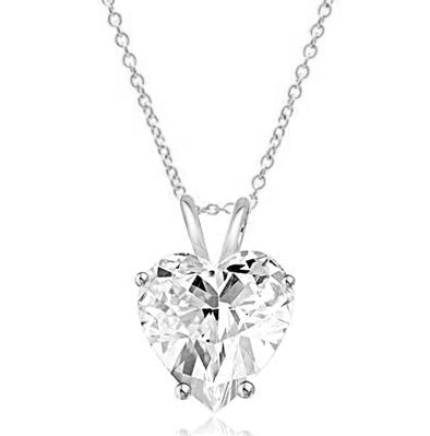 Heart-cut Diamond pendant White Gold