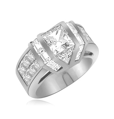 Ringoctrillion stone,baguettes,princess-cut stone