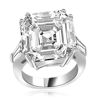 Expensive aristocrat of diamond cuts ring in White Gold