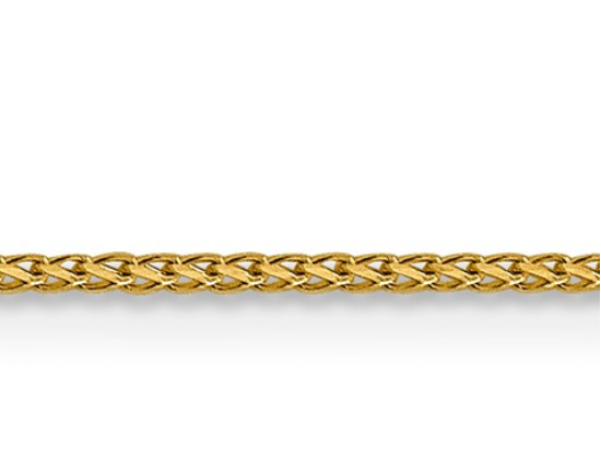 14k solid yellow gold 1.0 mm Diamond Cut Open Franco