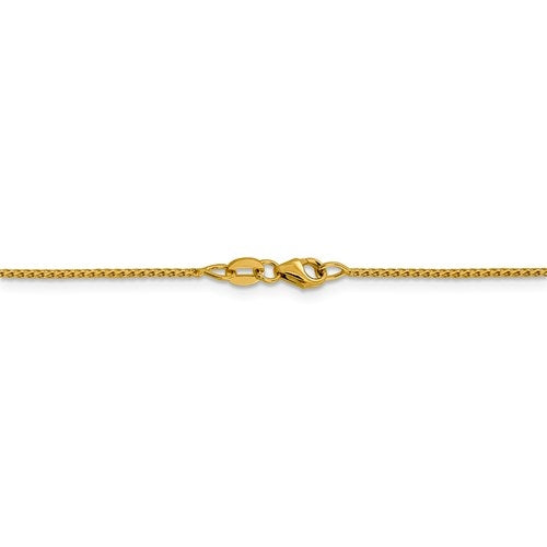 14k solid yellow gold 1.0 mm Diamond Cut Open Franco