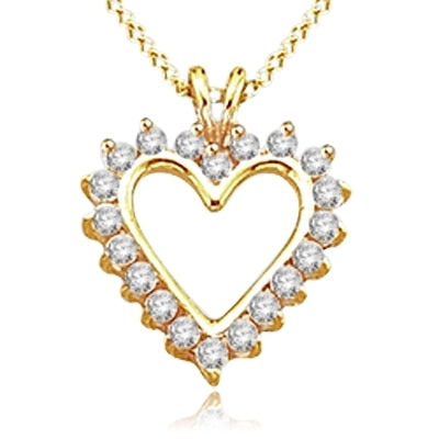Diamond Essence Heart Pendants 0.5 cts. t.w., in 14K Gold